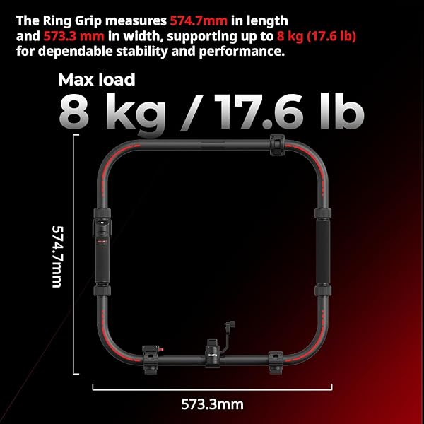 SMALLRIG STABILIZER HANDHELD RING GRIP FOR DJI RS 2 / RS 3 PRO/RS 4 / RS 4 PRO/RS 5 GIMBAL, SUPPORTS VARIOUS CONTROLS, INTEGRATED FOLDABLE DESIGN, MAX LOAD 17.6 LB – 4328