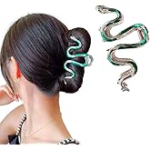 Metal Hair Claw Clips,Fashionable Green Snake Design Metal Hair Claws, Non Slip Snake Hair Clip, Halloween Hair Clips.Gothic Hair Accessories,Claw Clips for Thick hair