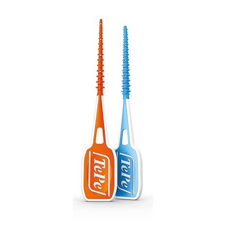 Tepe Easypick Interdentalbürsten Probier-Set, S-XS und M-L | blau und orange | 2 x 36er Packung