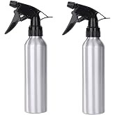 DOWEI 250ml Aluminum Empty Spray Bottles,2pcs Reliable Sprayer Empty Spray Bottles 250ml Aluminum Bottle for Hairdressing Tat