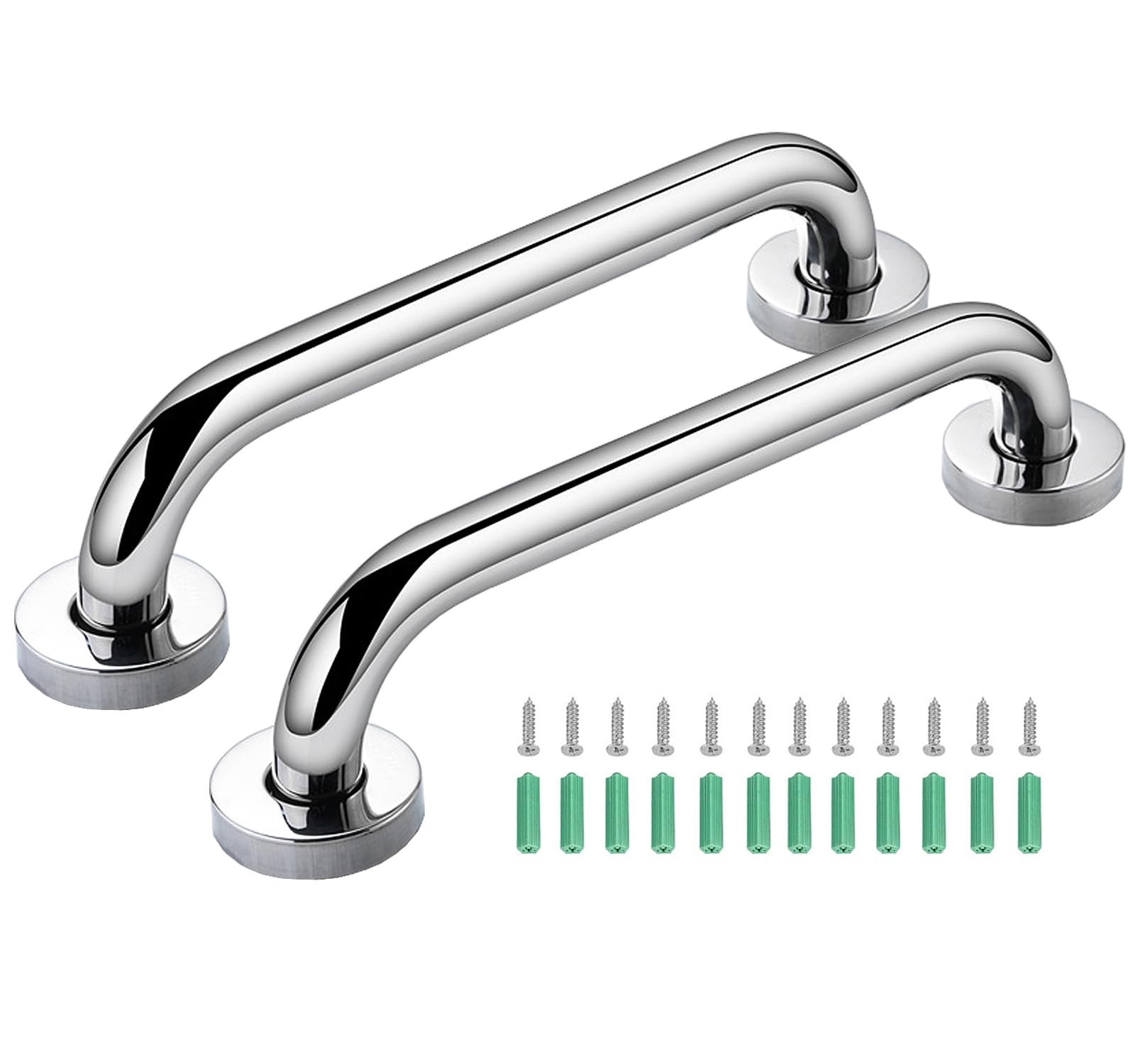 2Pcs Non-Slip Staircase Handrail, 33.5cm Stainless Steel Outdoor Handrail, Stair Handrails for Elderly Outdoor Indoor Stairs Steps, Handrail Brackets Staircases Exterior Railing Hand Rails, 13 Inch