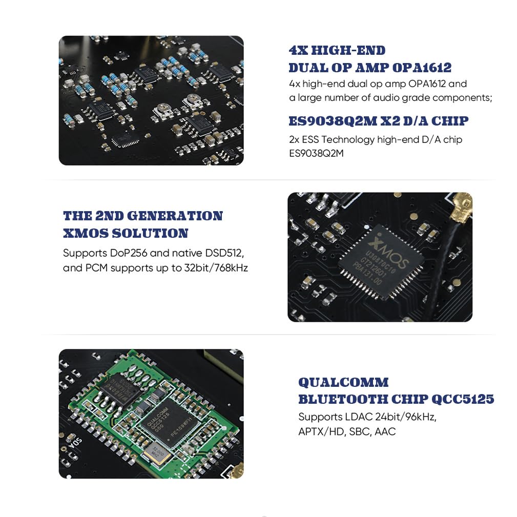 Mua SMSL DO100 USB DAC ES9038Q2Mx2 OPA1612x4 Bluetooth 5.1 DSD512 32bit ...