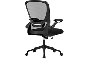 BestOffice Ergonomic Office Chair, Mesh Computer Chair Swivel Rolling Executive Desk Chair Task with Flip-Up Arms and Lumbar 