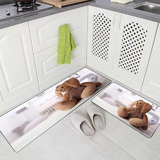 Amazon.com: Musesh 2 Pieces Kitchen Rugs Non Skid Washable 