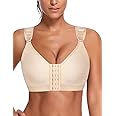 KIMIKAL Post Surgery Bra Front Closure Surgical Bra Sports Bra Breast Augmentation High Support Women