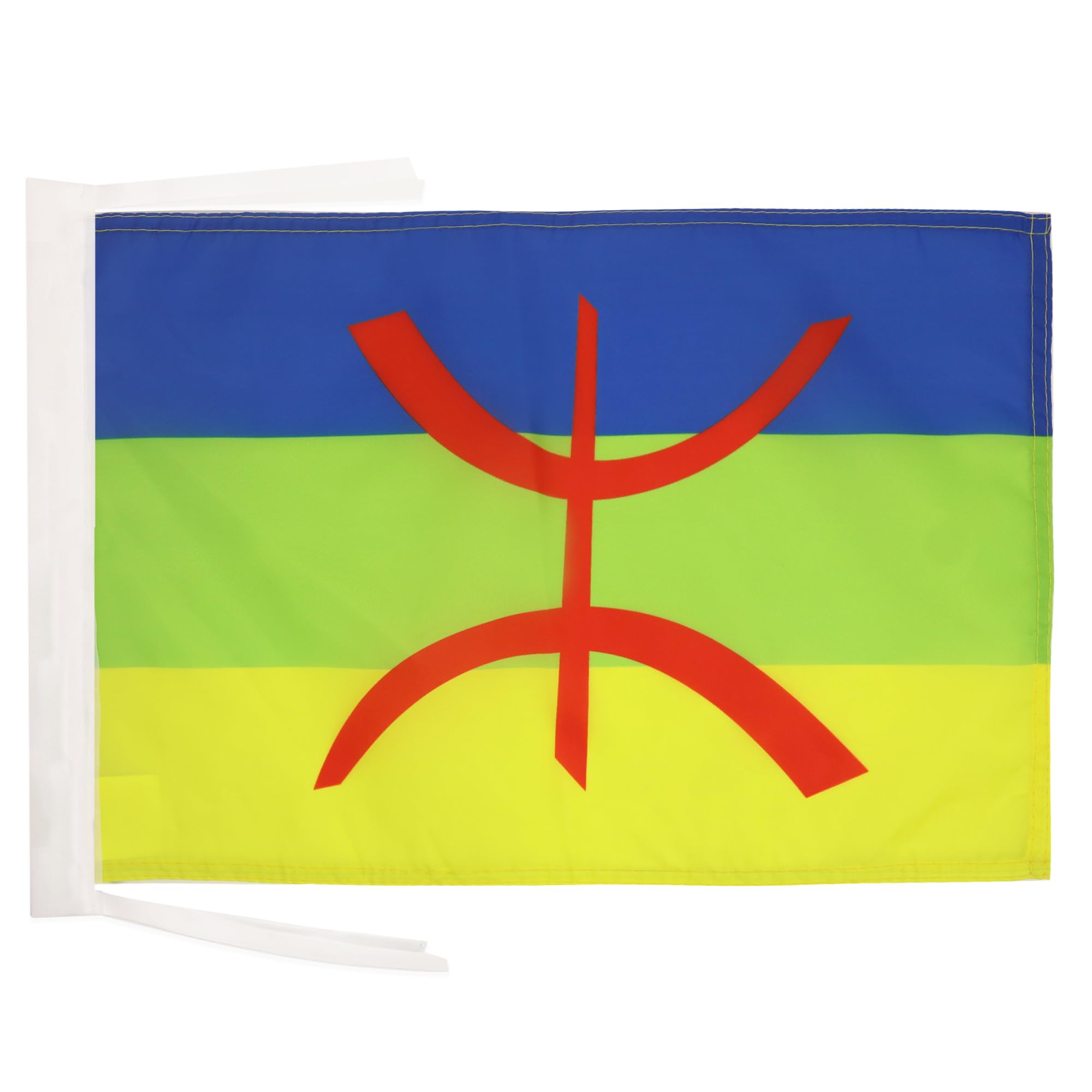 AZ FLAG - Kabylie Flag - 18'' x 12'' - 100% Polyester Berber Kabylia Small Banner with Two Cords - Fade Resistant - Vivid Colors - 18x12 in - 45x30 Cm โ image 1