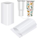 8x12 Inch Sublimation Shrink Wrap Sleeves, 60 Pcs White Sublimation Shrink Wrap for Tumblers, Mugs, Cups and More
