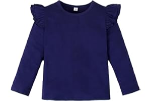 LYSMuch 1-7T Toddler Baby Girls Ruffle Long Sleeve Blouse Tops