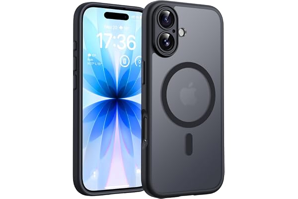TOCOL for iPhone 17 Case, Compatible with Magsafe, Drop Protection, Full Camera Protection, Built-in Magnets, Translucent Mat