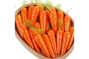 30 Pcs Artificial Mini Carrots, Lifelike Fake Carrot for Decoration Easter, Artificial Vegetable Simulation Mini Carrots DIY 
