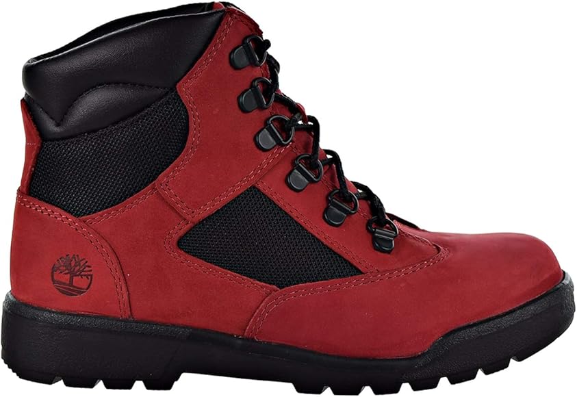 red timberland field boots