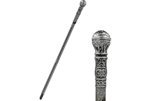 VZQI Antique Gold Cane Decorative Sliver Cane Prop Costume Scepter Colsplay Costume Cane
