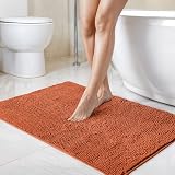 Emma Barclay Noodle Soft Touch Non-Slip Bathroom Rug Burnt Orange 40x60cm
