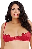 Dreamgirl Women's Plus Size Lace Open Cup Underwire