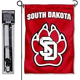 College Flags & Banners Co. South Dakota Coyotes Garden Flag with Pole Stand Holder