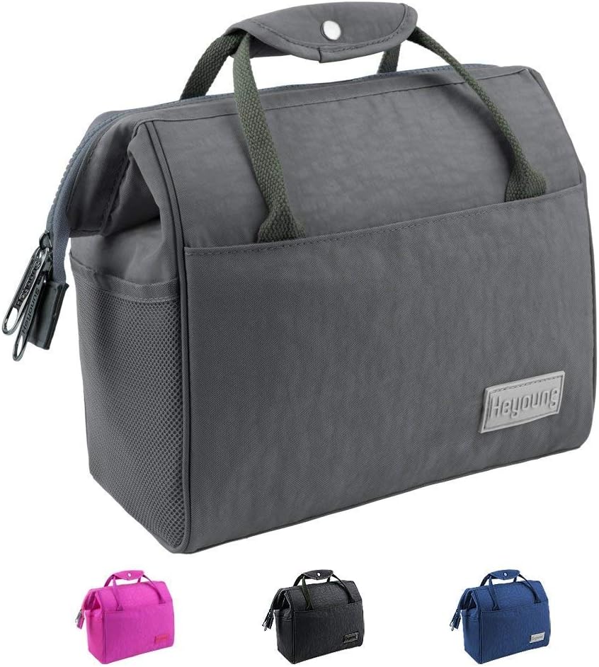 Insulated Lunch Bag,Reusable Lunch Tote,Larger Capacity Lunch Box for Men&Women,Adult Lunch Bag(Advanced Grey)