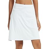 NOOYME 20" Skorts for Women Athletic Modest with Pockets Knee Length Tennis Golf Skirts