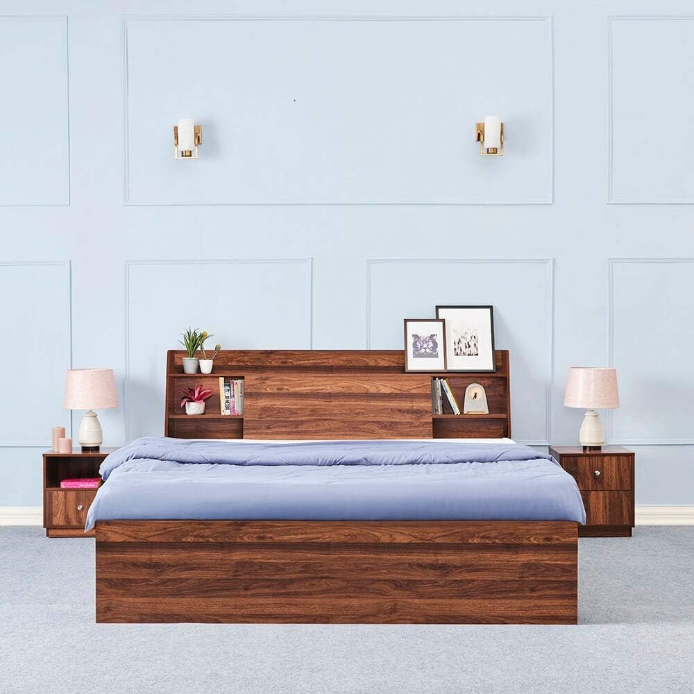 Wakefit Leo Engineered Wood Platform King Size Matte Finish Bed with