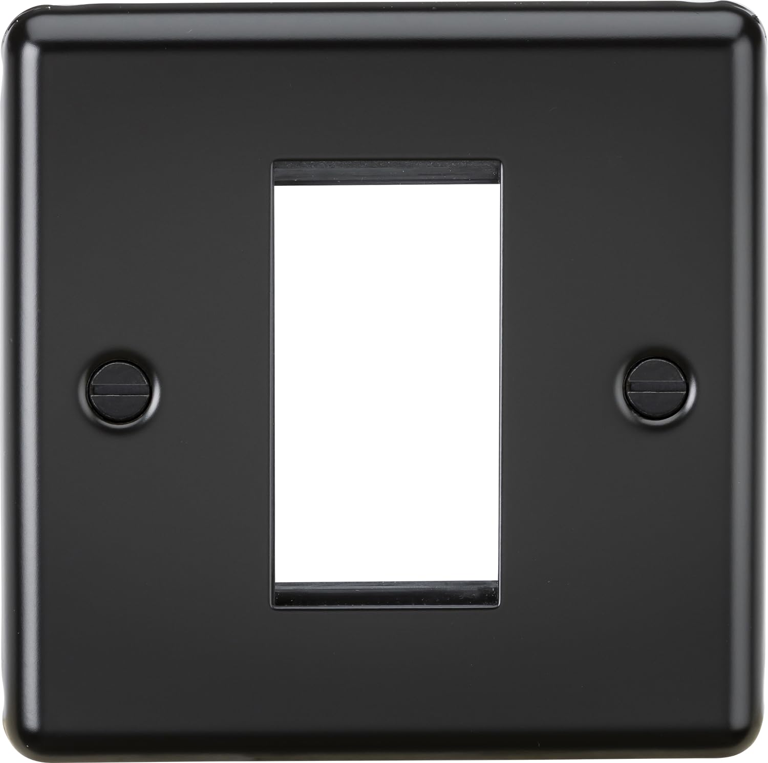 Knightsbridge 1G Modular Faceplate - Matt Black — image 1