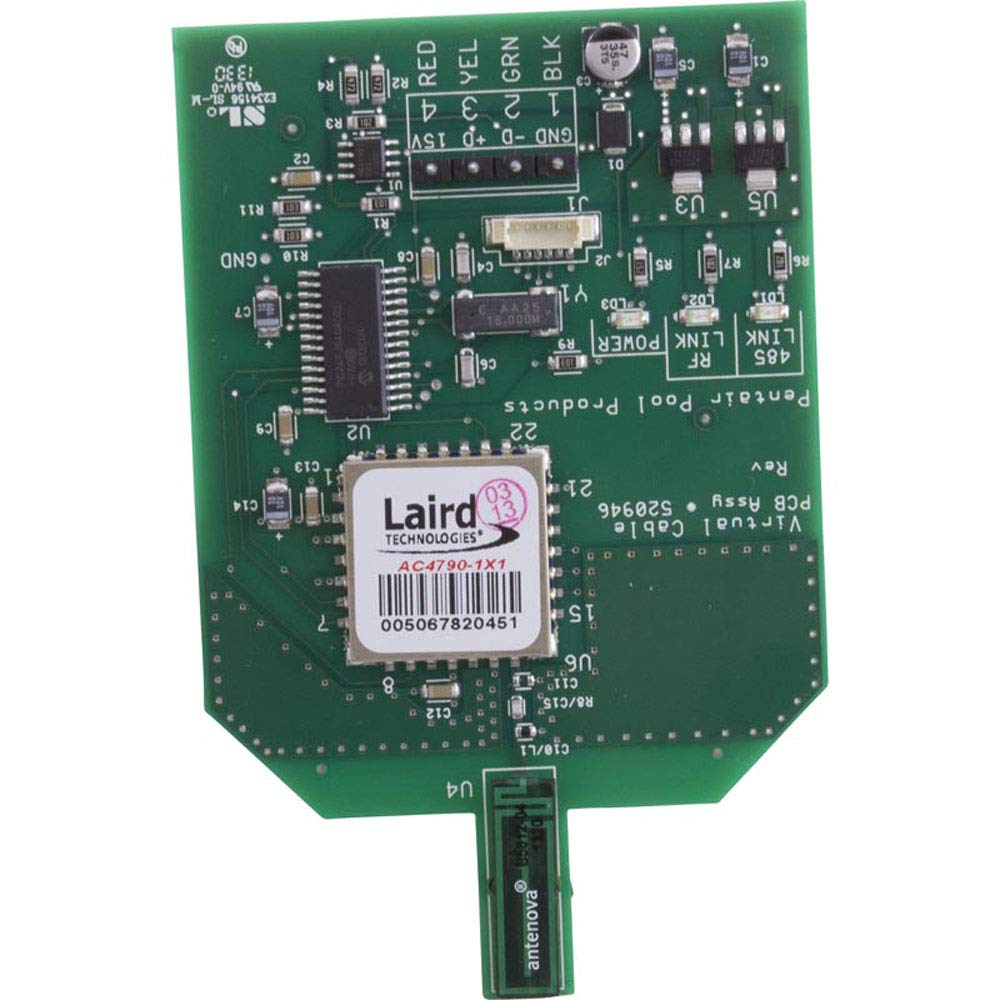 Photo 1 of Pentair 520946Z MobileTouch II Tranciever Circuit Board with Attached Antenna