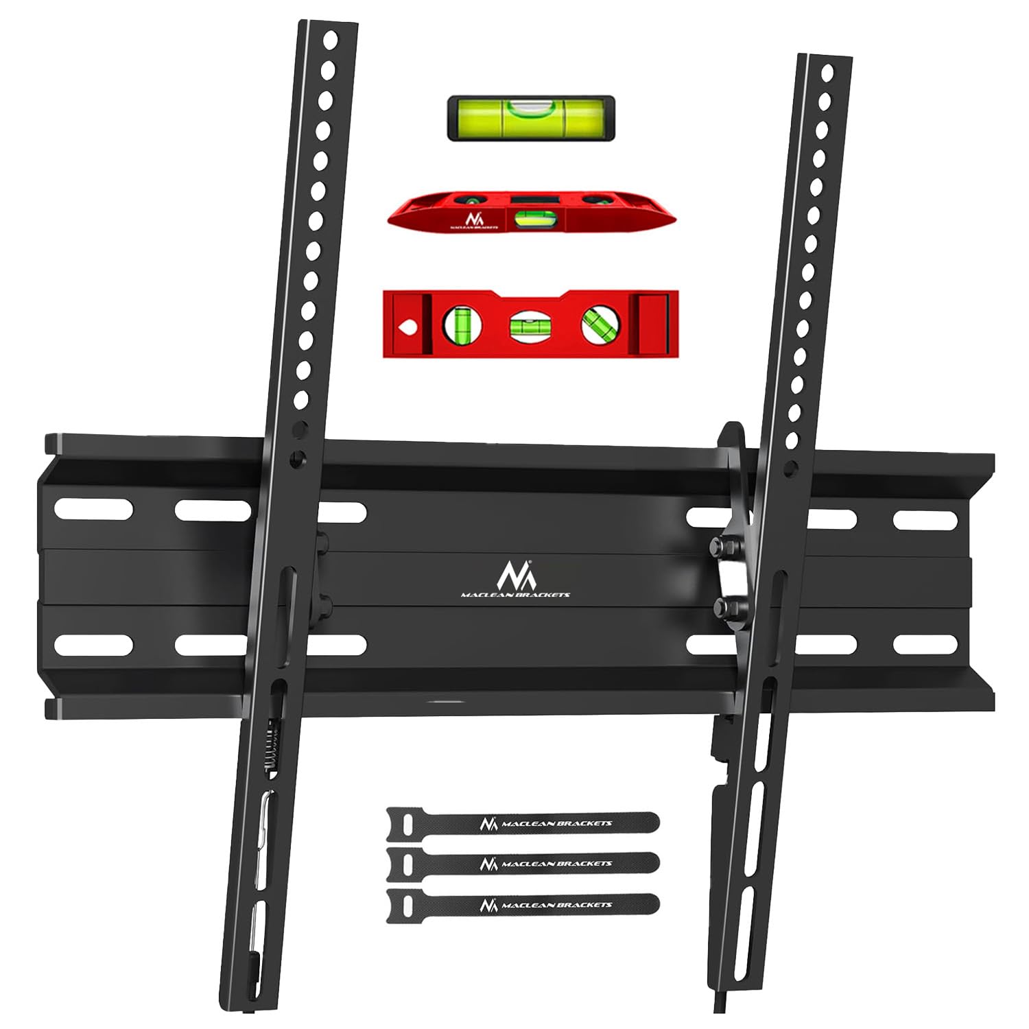 Maclean MC-748A TV or Monitor Mount, TV Wall Holder, Handle, max VESA 400x400, 32-70", 45kg, Black