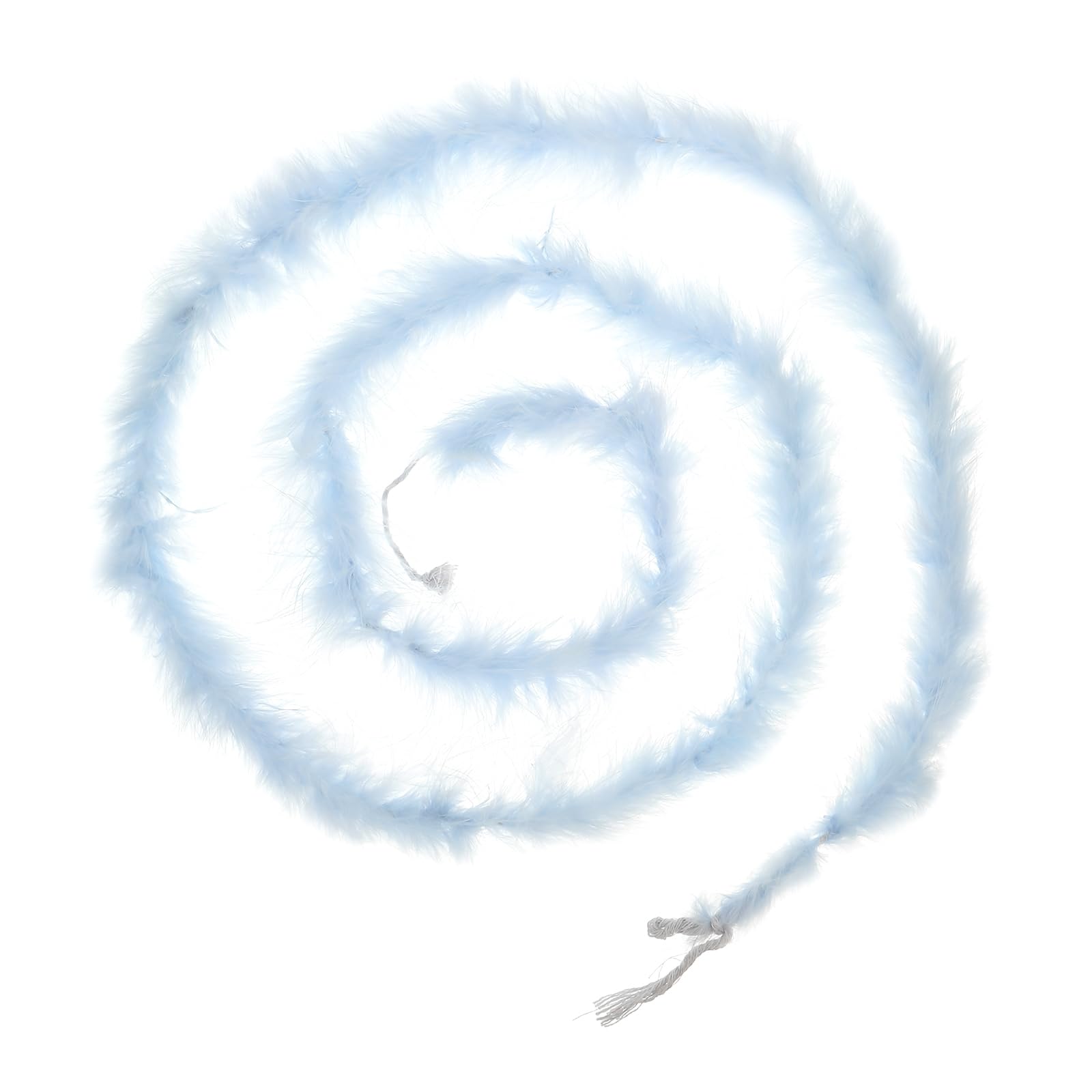 PATIKIL 6.6 Ft Feather Boas, 1 Pcs Feather for DIY Craft Sewing Trim Home Wedding Holiday Home Decor Graduation Party Christmas, Light Blue