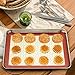 Wildone Baking Sheet with Silicone Mat Set, Set of 6 (3 Sheets + 3 Mats), Stainless Steel Cookie Sheet Baking Pan with Silicone Mat, Non Toxic & Heavy Duty & Easy Clean
