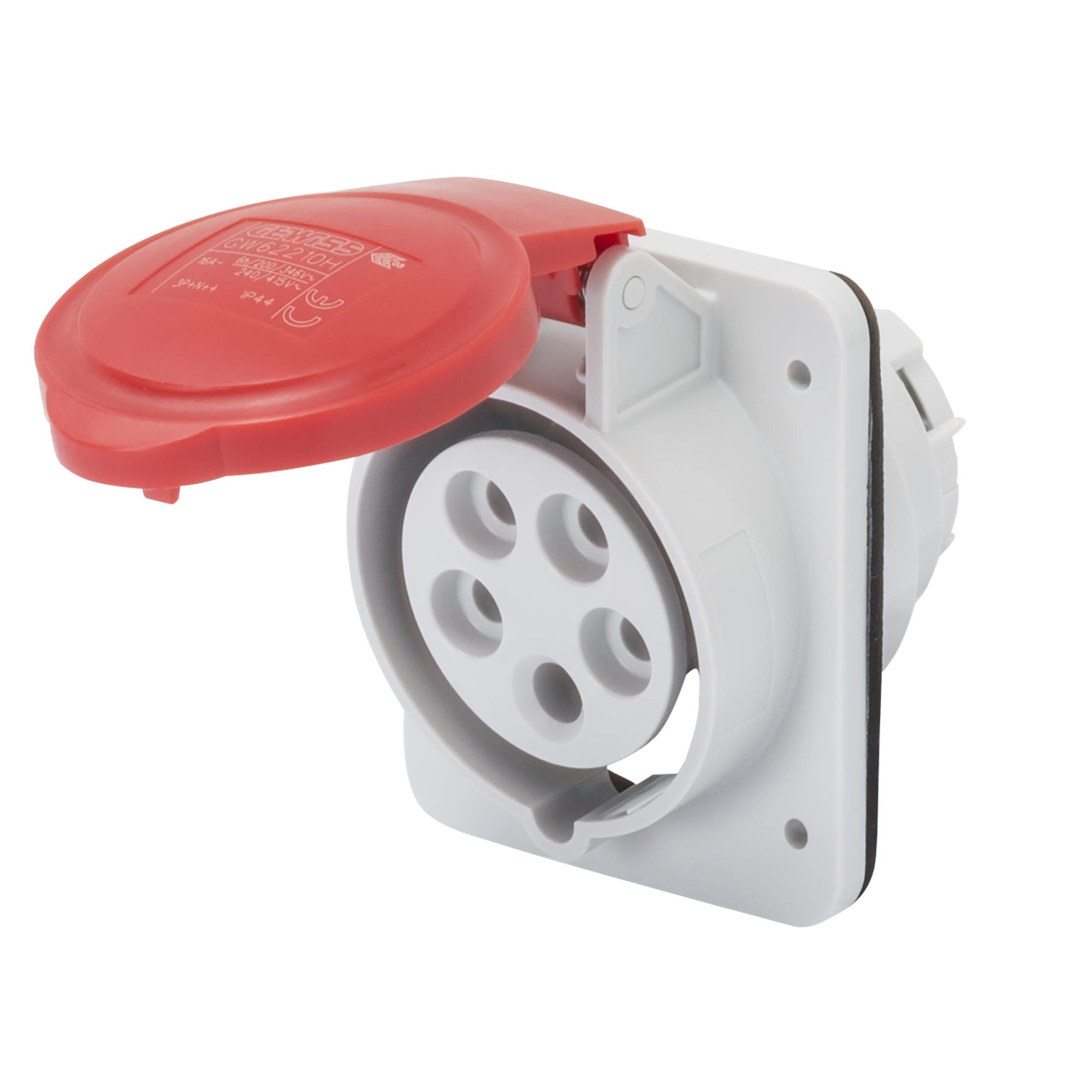Gewiss HP – Base/S Angled 10O HP 3 Pole + Neutral + Earth 16 A 400 V 6H IP44
