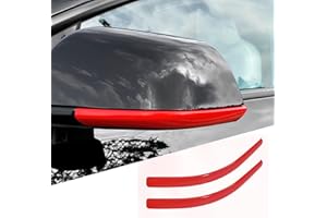 XTnueotr Side Mirror Trim Strip for Tesla Model Y, fit for Tesla Y Exterior Accessories (Red, Model Y)