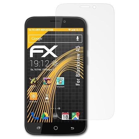 atFolix Panzerfolie kompatibel mit Blackview A5 Schutzfolie, entspiegelnde und stoßdämpfende FX Folie (3X)