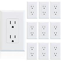 ELEGRP 2-Gang Screwless Decorative Wall Plates, Mid-Size 4.88 ...