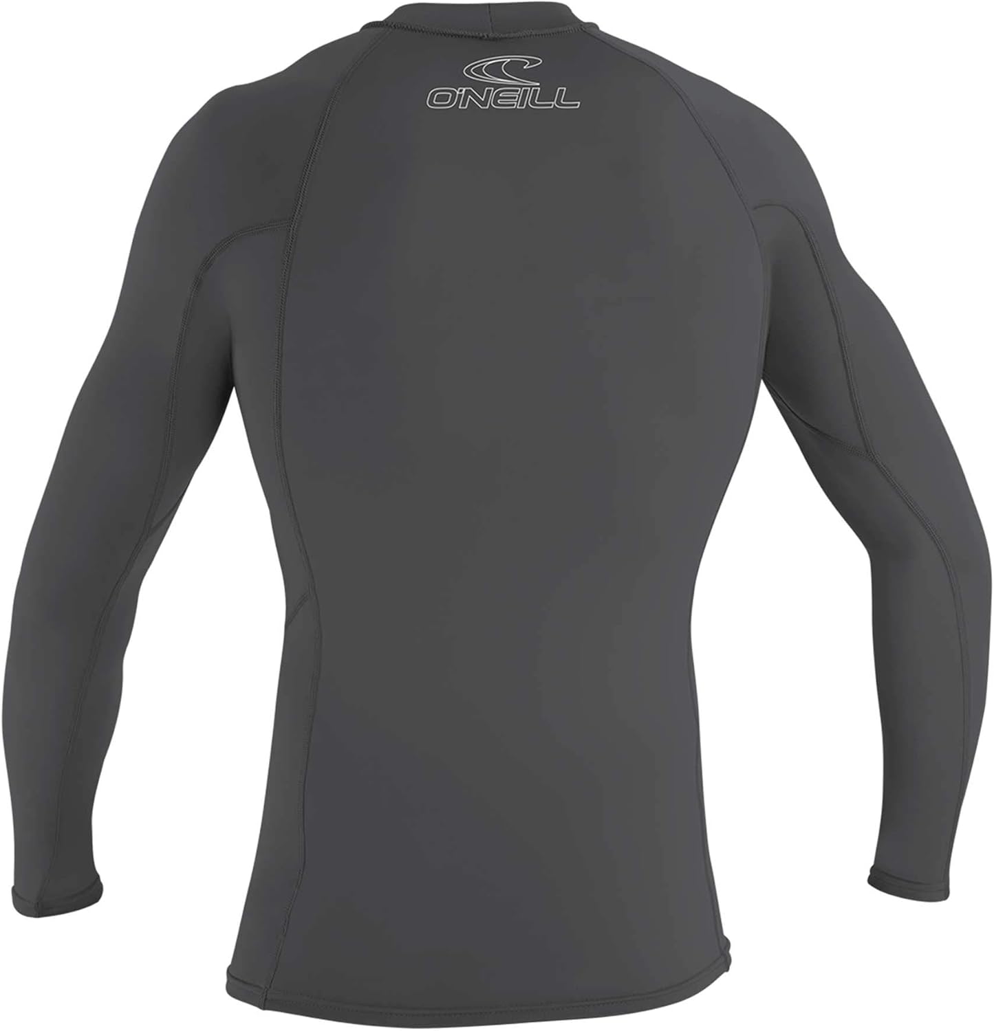 O'Neill Men's Basic Skins UPF 50+ Long Sleeve Rash Guard, Smoke, L: Clothing