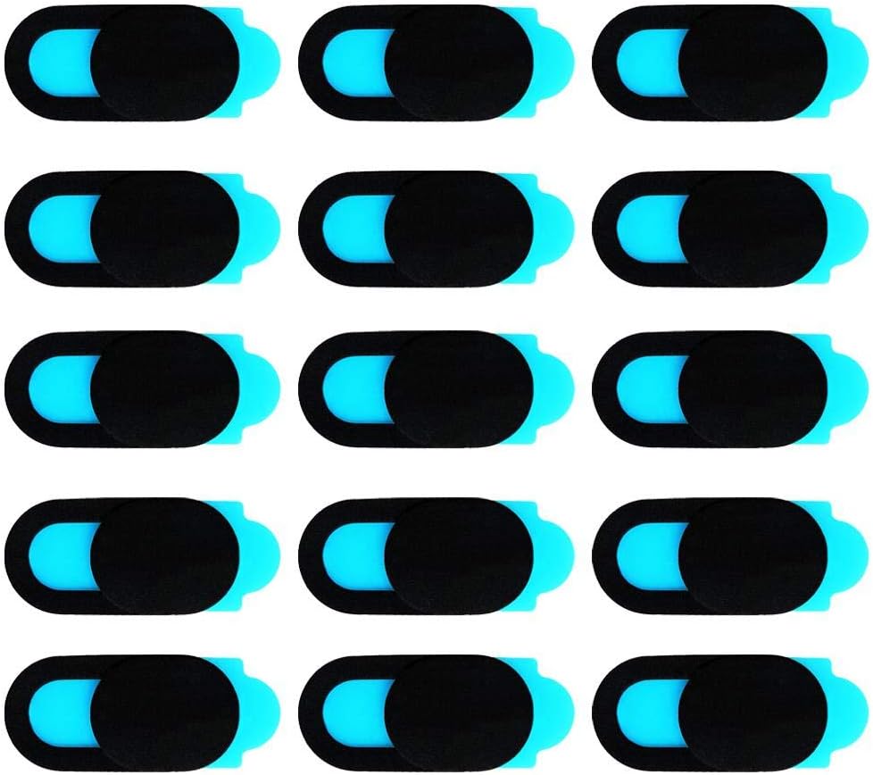 TUANTUAN 15 Pack Webcam Cover Slide 0.03 Inch Ultra-Thin Camera Cover Slide Privacy Security Cover for Mobile Phone, Laptop, PC