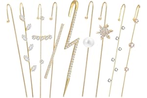 CHOICE OF ALL Ear Cuff Crawler Earrings for Women Helix Hook Earrings Wrap Snowflake Rhinestone Lightning Bolt Piercing Jewelry Trendy