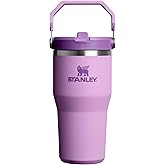STANLEY IceFlow 2.0 Flip Straw Tumbler with Handle 20 oz | Twist On Lid and Flip Up Straw | Leak Resistant Water Bottle | Insulated Stainless Steel | BPA-Free | Lilac