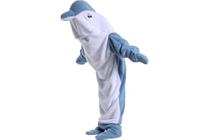 Yaruing Shark Wearable Blanket Hoodie Onesie for Adult & Kids, Flannel Hooded With Sleeves, Soft Cozy Cosplay