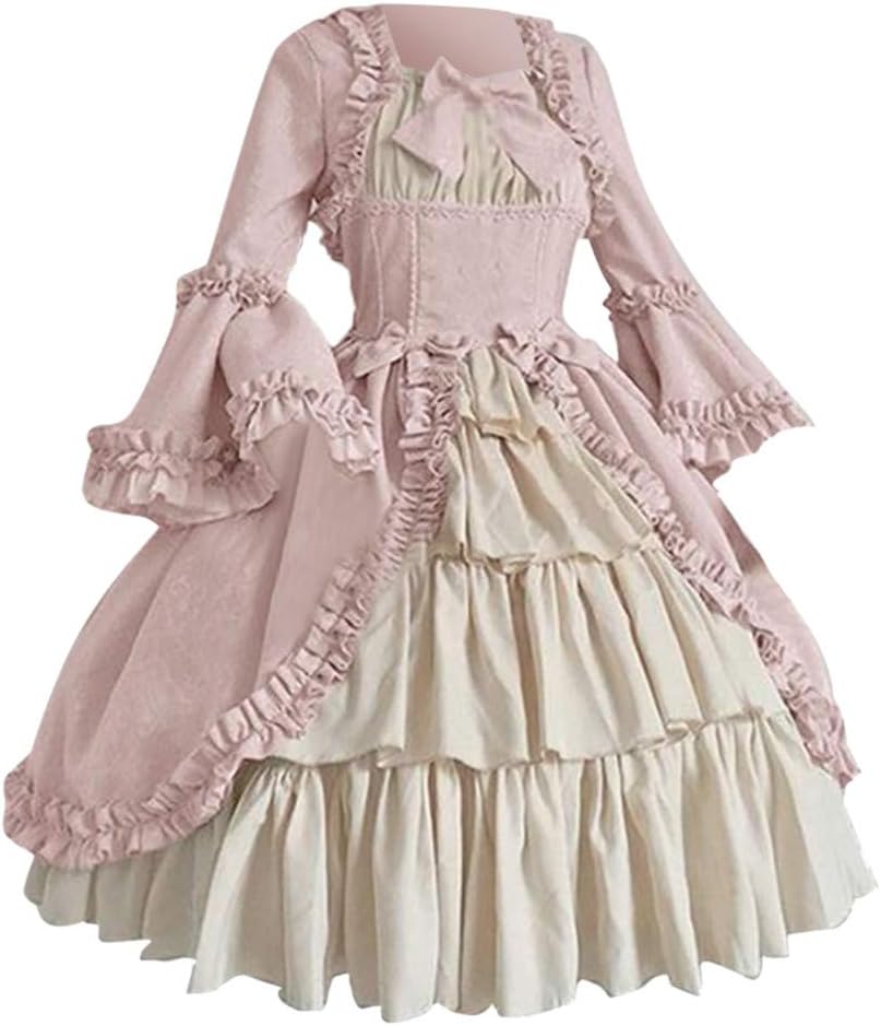 Renaissance Gothic Dark Queen Dress Ball Gown Steampunk Vampire Halloween Costume