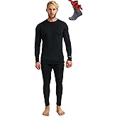 Merino.tech Merino Wool Base Layer Mens Set - Heavyweight, Midweight, Lite Merino Wool Thermal Underwear For Men Top, Bottom