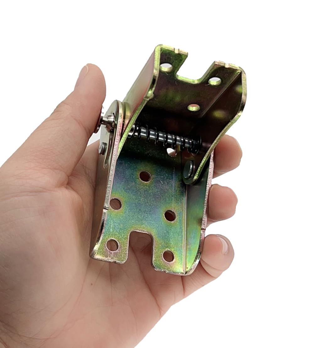 2 Pack 90 Degree Self Locking Folding Hinge Heavy Duty Metal Furniture Leg Bracket for Table Workbench DIY Furniture，