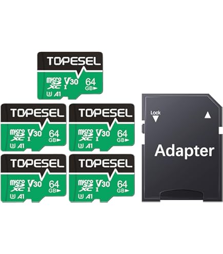 Sd Karte Lerdisk 6er-Pack Micro 64GB U3 V30 A1 Class 10 | 4K Video Für Drohnen, Dashcams & Android-Geräte | IP65 Wasserdicht Sd Karte 128gb