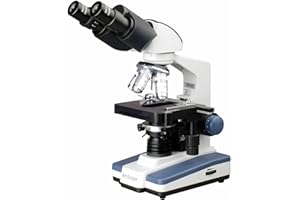 AmScope B120 Siedentopf Binocular Compound Microscope, 40X-1000X Magnification, Brightfield, LED Illumination, Abbe Condenser