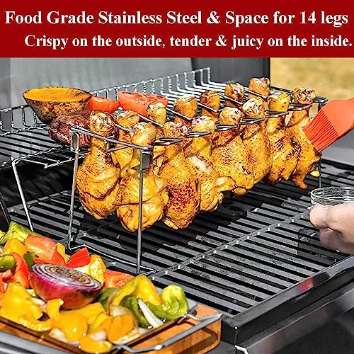 Triceratops Packs Grill Rack, Chicken Leg and Wing Rack, 14