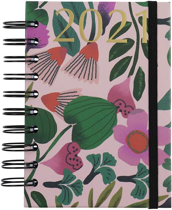Paperchase A6 Wiro Pink Flower 2021 Diary Amazon.co.uk Office Products