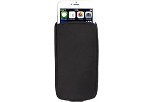 EBUYMORE Soft Neoprene Shock Absorbing Proof Pouch Cell Phone Sleeve Case for Google Pixel 9 8 7a 6a 5 4a Samsung Galaxy S25 S24 S23 S22 A01 S10e iPhone 16e 15 14 13 Pro 13 Mini iPhone 12 Pro 12 Mini X XS