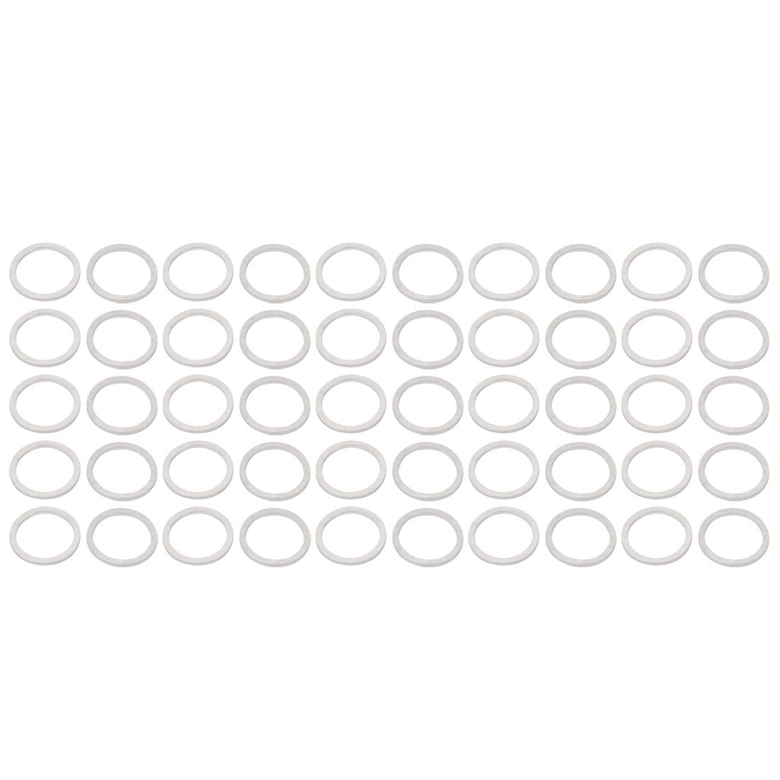 Sourcingmap 16mmx20mmx1.2mm Motorcycle Hardware Drain Plug Crush Aluminum Washer Seal 50pcs