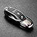 iJDMTOY Gloss Metallic Black Key Fob Shell for Porsche Cayenne Panamera Macan 911 etc, Exact Fit Smart Remote Case
