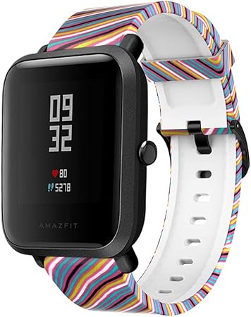 ibasenice Correa para amazfit bip Youth - Correa de Reloj de Pulsera smartwatch Duradera Correa de Repuesto de Reloj de Silicona para Reloj ...