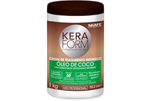 Skafe - Linha Keraform (Oleo de Coco) - Creme de Tratamento Intensivo 1 Kg - (Keraform (Coconut Oil) Collection - Super Moisturizing Intensive Combing Cream 33.81 Fl Oz)