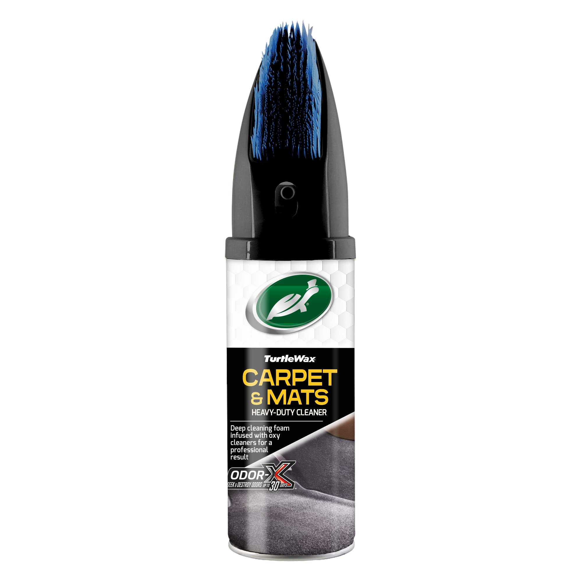 Turtle Wax 52738 Power Out Car Interior Carpet & Mat Shampoo Cleaner with Integrated Brush, 400ml – Deep Cleans, Deodorises & Revitalises Upholstery