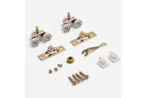 AWDIA 2 Pack Pocket Door Rollers Replacement Top Mount, Sliding Door Rollers Replacement Fit for Johnson Part # 1125 1500 Hardware Kit, 3-Wheel Nylon Ball Bearing Wheels Carry 200lbs Weight Capacity